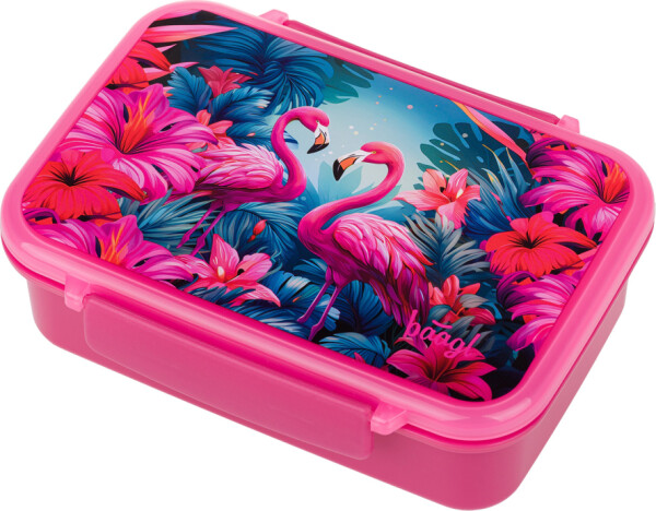 BAAGL Box na svačinu s přihrádkami Flamingo