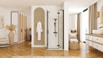 REA/S - Sprchová kabina Hugo Double Black 100x100 KPL-K6602