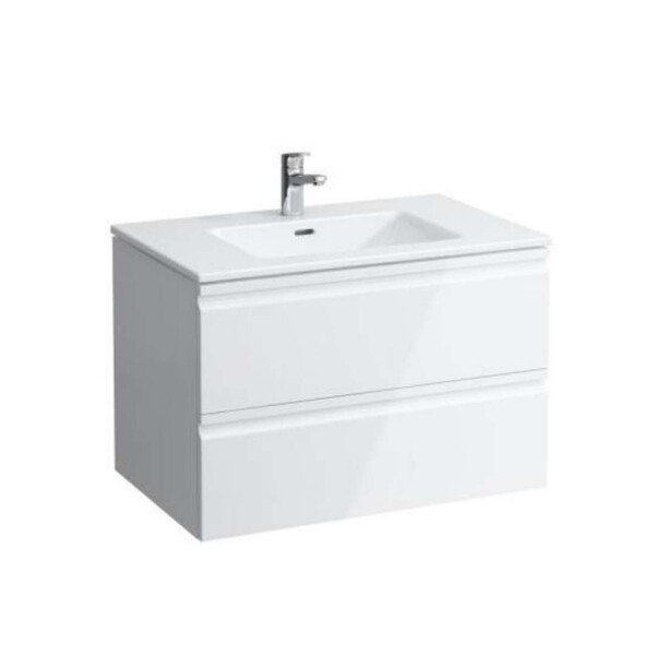 Laufen - Pro S Skříňka s umyvadlem, 80x50 cm, 2 zásuvky, lesklá bílá H8619634751041