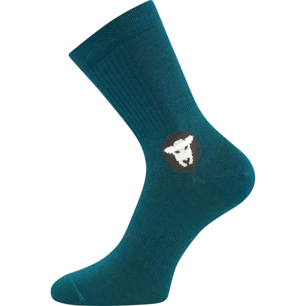 VOXX Ponožky anatomicky tvarované z merino BAREFOOTAN s ionty stříbra MODRO-ZELENÉ (3 páry) 43-46 124972