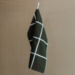 Storefactory Bavlněná utěrka Green Checkered, zelená barva, textil