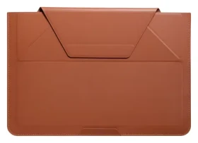 MOFT Carry Sleeve 14" hnědá / Pouzdro pro notebook / se stojánkem / PU kůže / 2 úhly náklonu (MB002-1-13B-BN)