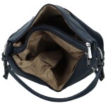 Moderní dámská koženková kabelka na rameno Dinara, tmavě modrá