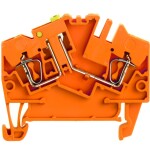 Weidmüller 1779130000 zkušební oddělovací řadová svorka pružinová svorka oranžová 100 ks