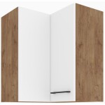 Horní rohová skříňka Vigo 60x60 GN-72 2F (90°) Barva korpusu: Dub Lancelot, Barva dvířek: Bílý lesk