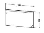 DURAVIT - Brioso Zrcadlo s LED osvětlením 70x129x5 cm, lesklá bílá BR7005022220000