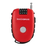 Rockbros 32420981001 červená / Zámek na kolo / Výsuvné ocelové lanko
