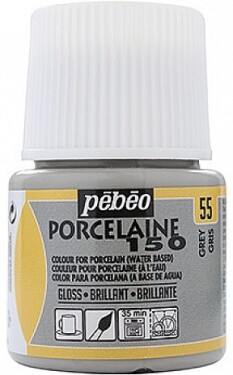 Pébéo Barva na porcelán a sklo Porcelaine 150 45 ml - šedá 55