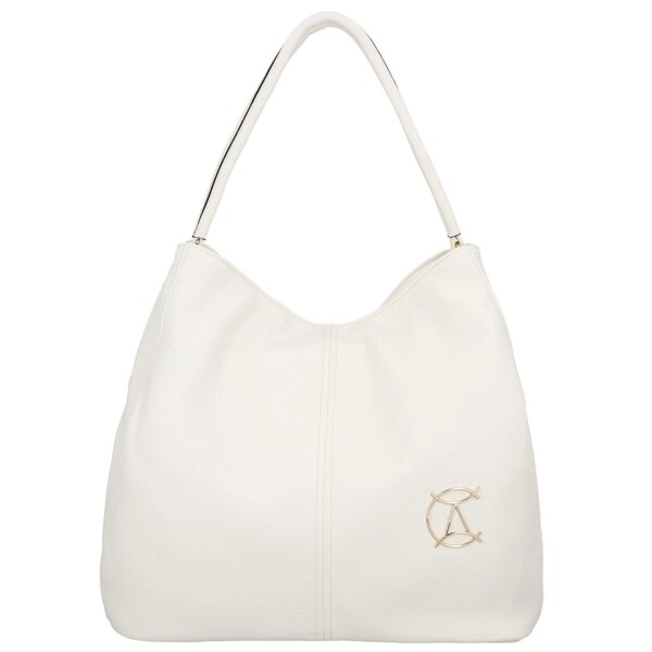 Trendy dámská koženková kabelka na rameno Nina, bílá