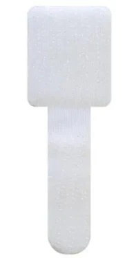 Schwaiger Klett nástěnný klip bílá / Kabelový klip / 90 x 12 x 2 mm / 10 ks (KMWC2010)