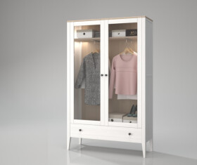 ARTEN (NANO Systems s.r.o.) Buková skříň TALO-SST3D (Bílá)