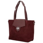 Trendy dámská koženková kabelka na rameno Coveri Hilari, vínová