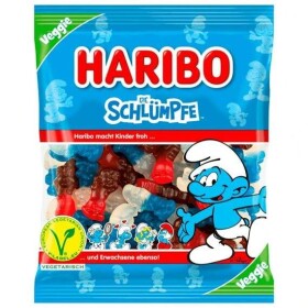 Haribo Schlümpfe želé šmoulové příchutí jahody a maliny 175 g