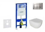 GEBERIT - Duofix Set předstěnové instalace, klozetu Oudee a sedátka softclose, tlačítko Sigma30, lakovaný chrom mat/chrom SANI11CA1122