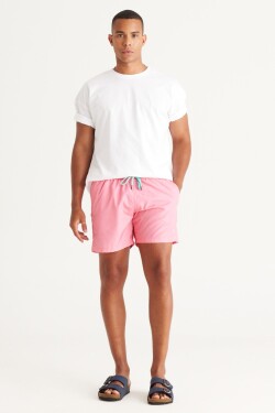 AC&Co Altınyıldız Classics Men's Pink Regular Fit Regular Fit Quick Dry Side Pockets Patterned Swimwear.