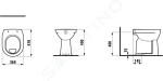 Laufen - Pro Stojící WC, 470x360 mm, bílá H8259570000001