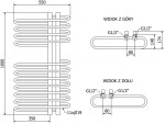 MEXEN/S - Ops radiátor + topná tyč 1000 x 550 mm, 600 W, bílá W122-1000-550-2600-20