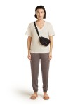 Dámské merino triko s krátkým rukávem ICEBREAKER Wmns 150 Tech Lite SS Relax V Neck Tee, Ecru Hthr velikost: S