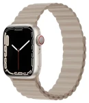 Devia Deluxe Sport 3 44/45/46mm khaki / Řemínek pro Apple Watch / Silikonový / Magnetické uchycení (6938595364877)