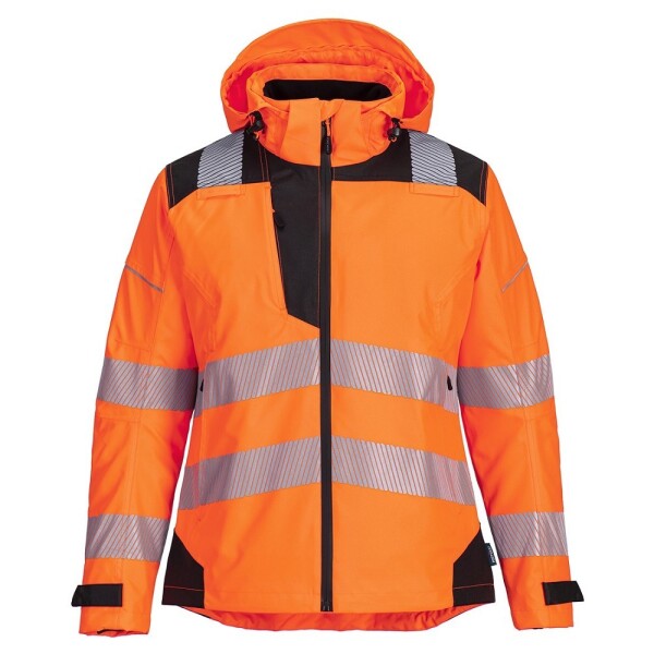 Portwest Bunda do deště PW389 Hi-Vis dámská nepromokavá reflexní POR-PW389OBR Oranžovo-černá