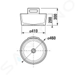JIKA - Art Umyvadlo na desku, průměr 460 mm, bílá H8101410001041