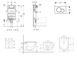 GEBERIT - Kombifix Set předstěnové instalace, klozetu Oudee a sedátka softclose, tlačítko Sigma01, černá SANI15CA5504