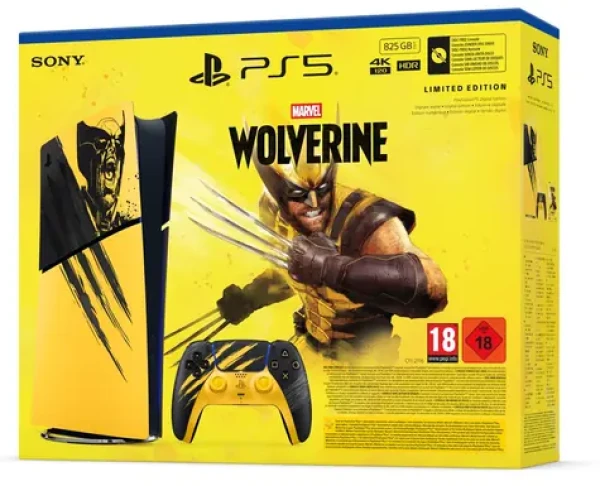 PlayStation 5 Digital Edition E chassis (Slim) – Marvel’s Wolverine Battle Yellow (Limited Edition) (1000056883)