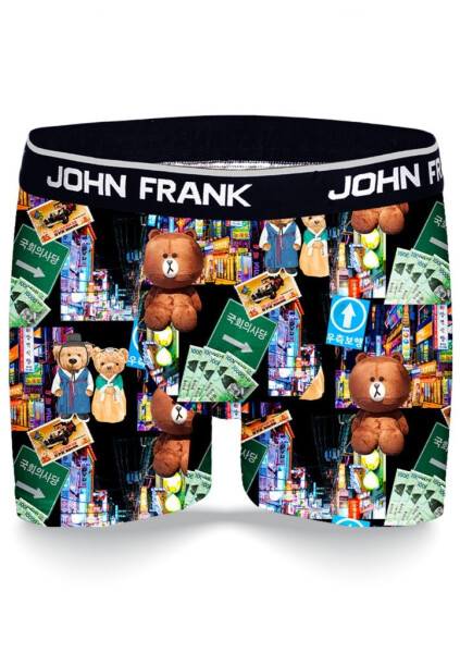 Pánské boxerky John Frank JFBD331 černá