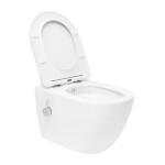 WC s bidetem závěsné SAT Fusion vírové včetně prkénka softclose, zadní odpad SATFUS11BFC SATFUS11BFC