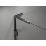MEXEN/S - Lunar L sprchové dveře křídlové levé 70 cm, transparent, grafit kartáčovaná 834L-070-000-66-00-L