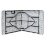 Stůl campingový bílý 180x70, skládací, s madlem pro snadné přenášení