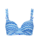 MIX & MATCH SUMMER – Podprsenka na plavky s kosticemi a polstrovanými košíčky Triumph BLUE 42E