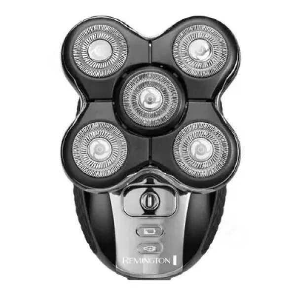 Rozbaleno - Remington RX5 XR1500 černá / Aku holicí strojek na hlavu /Provoz až 50 min / 5 čepelí / Výklopný zastřihovač / rozbaleno (5038061106022.rozbaleno)