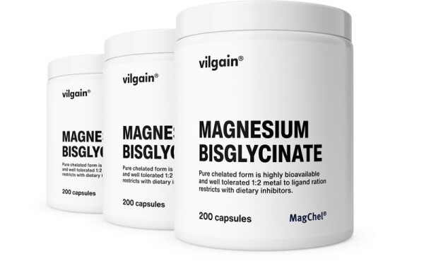 Vilgain Hořčík bisglycinát – 3× 200 kapslí