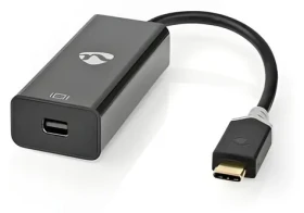 Nedis USB-C - Mini DisplayPort antracit / Redukce / USB 3.2 Gen 1 / Pozlacené konektory / 0,2 m (CCBW64452AT02)