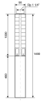 Ponorné čerpadlo EVAK V4S-2M40, 400V, 2,2kW, 2m kabelu
