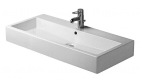 DURAVIT - Vero Umyvadlo 100x47 cm, s přepadem, s otvorem pro baterii, WonderGliss, bílá 04541000001