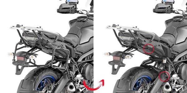 Plr2139 trubkový nosič Yamaha MT-09 Tracer 900/900 GT (18-20) pro boč. kufry - Demontovatelný