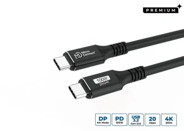 MicroConnect USB-C - USB-C černá / Kabel USB-C / 3 m (USB3.2CC3)