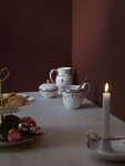 Royal Copenhagen Porcelánový svícen Star Fluted Christmas 17,5 cm, bílá barva, porcelán