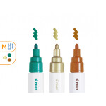 Dekorativní popisovače PILOT Pintor M, sada 3ks + deco šablony