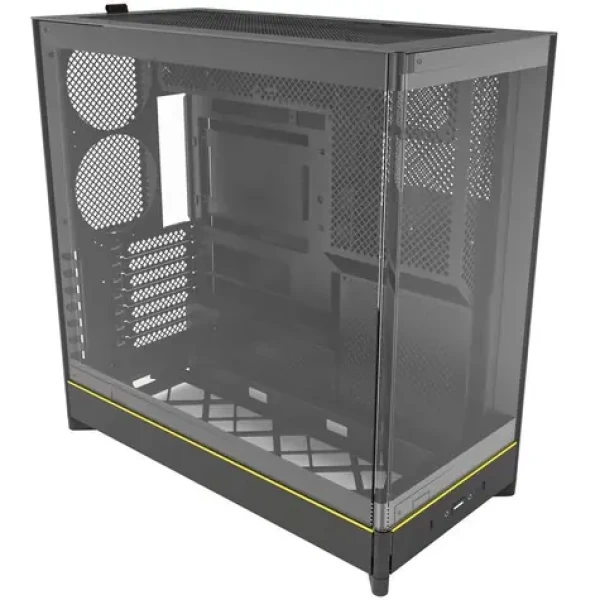 Montech HS02 černá / ATX / 2x USBA / 1x USB-C / bez zdroje / průhledná bočnice (HS02 (B))