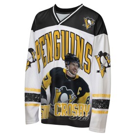 Outerstuff Dětské tričko Sidney Crosby #87 Pittsburgh Penguins NHL Player Polyester Top Velikost: Dětské S (122 – 134)