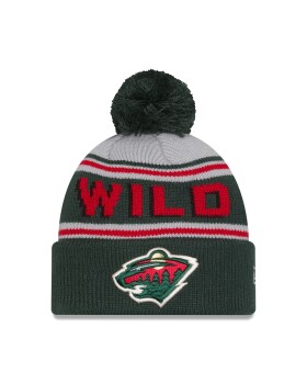 New Era Pánská zimní čepice Minnesota Wild NHL Pom Wordmark