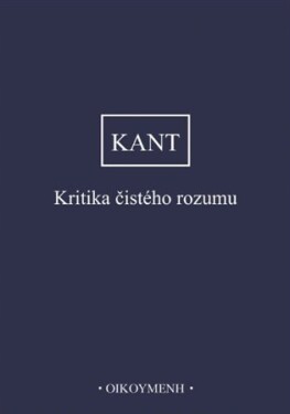 Kritika čistého rozumu Immanuel Kant