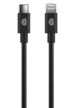 Griffin USB-C - Lightning kabel černý / Kabel / 1,8 m (GP-067-BLK)