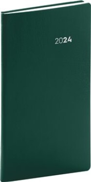 Týdenní diář kapesní Presco Group 2024 - Balacron zelený, 9 × 15,5 cm