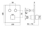 PAFFONI - Compact Box Termostatická baterie pod omítku, pro 2 spotřebiče, chrom CPT518CR