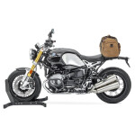 Vintage tailbag na motocykl Ontario, 30L, hnědý, textilní