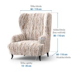 Bielastické potahy OCEANO NOVÉ béžové křeslo ušák (š. 60 - 110 cm)